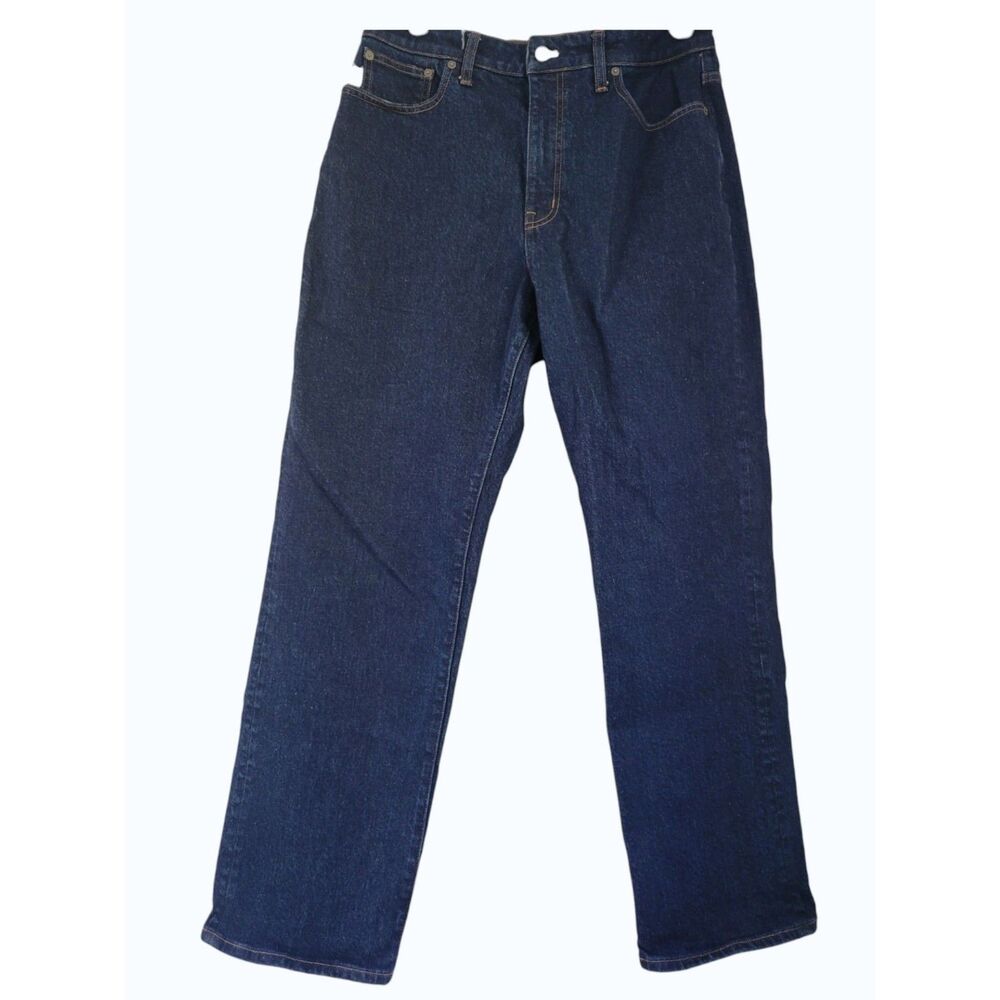 Madewell Curvy 90s Straight Jean Dark Indigo Rinse High Rise Magic Pocket 30